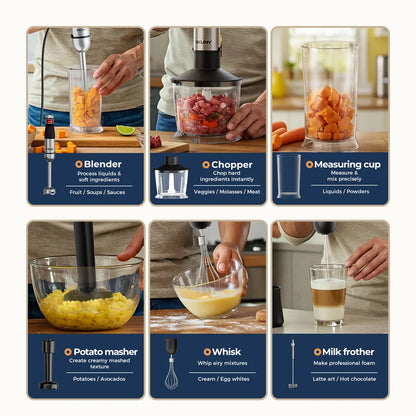 BlendMate UltraMix 1500W 6-in-1 Immersion Blender