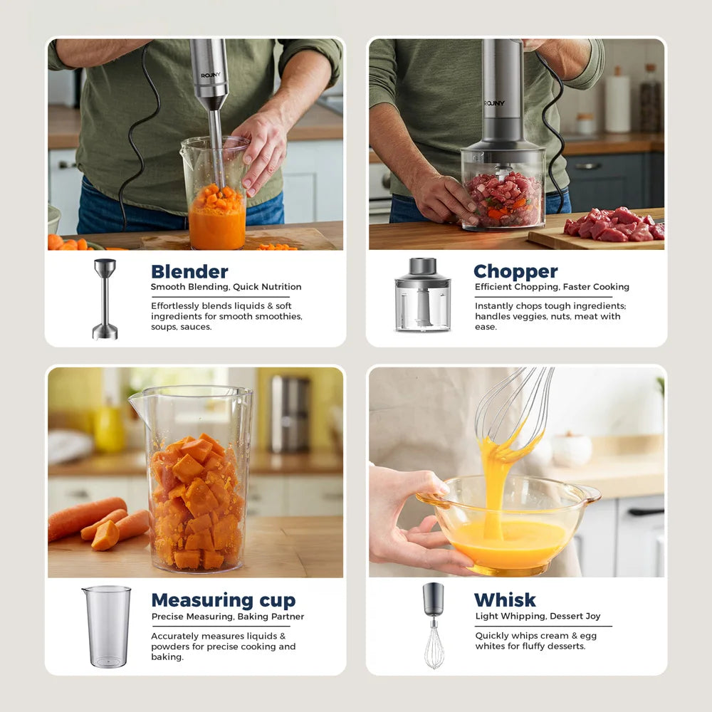 BlendMate SwiftMix 1000W 4-in-1 Immersion Blender