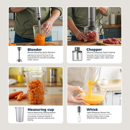 BlendMate SwiftMix 1000W 4-in-1 Immersion Blender